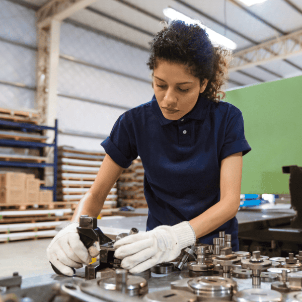Female factory worker